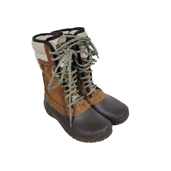 The North Face Boots Womens Size 6 Brown Shellista II Mid Daschund Winter Hiking - Picture 1 of 13